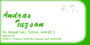 andras tuzson business card